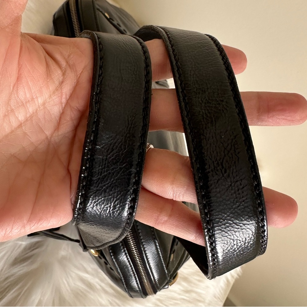 Yves Saint Laurent Black Shoulder Bag with Gold Accents - Picture 9 of 15